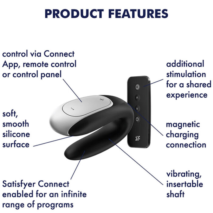 via the included wireless remote control or via the Satisfyer Connect App. You can discover even more upgrades for your lovemaking with app: You can create your own vibration programs