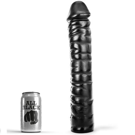 This All Black dildo with its beautiful solid pull and ribbed stem
