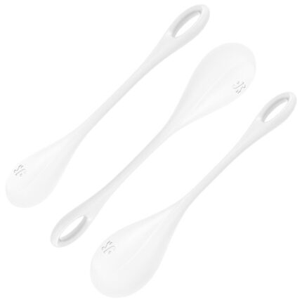 You can use the Satisfyer Yoni Power 1 to train your pelvic floor muscles in just 15 minutes a day to experience even more intense orgasms. The different sizes of these Ben Wa balls allow a slow