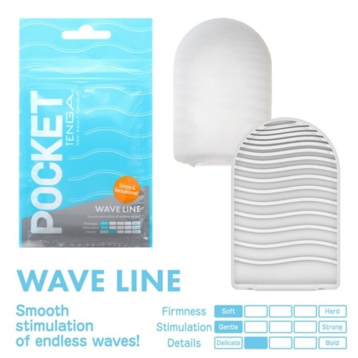 The Pocket Tenga is super stretchy and will fit almost any size. Use once and then dispose.	Open up the sachet