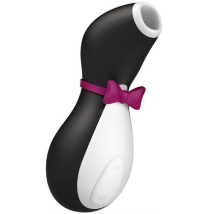 The Satisfyer Pro Penguin Next Generation Clitoral Stimulator pressure wave vibrator features a cute colorful shape