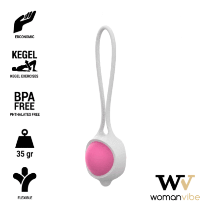 The Geisha Keisy I ball is made of ultra soft grade silicone. You strengthen your pelvic floor and increase sexual sensation in addition to benefiting from an improvement in your health!Keisy I is light and consists of a single Chinese ball ideal for beginners.	100% silicone	Silk Touch	Yes Phthalates	Measures; 3.3 x 11.6 cm	Weight; 35 gramsInstructions for use;	Wash before and after use with mild soap.	Use them for a maximum of 15 minutes a day while on the go.	You will start to notice results after 7 days of use.ContentOpening a box of Womanvibe products is exclusivity. All products include Deluxe presentation box in gold background.Inside you will find	Keisy I Chinese balls.