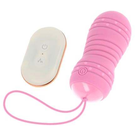 only you. Can you resist?	Egg with remote control rotation	Soft silicone cover	7 rotation modes	Compact and discreet so you can take it anywhere	USB rechargeable	Controller uses batteries 	Presentation in bag (not box)	Measurements: 8 cm x 2.8 cm	Hypoallergenic silicone	Without phthalatesTHE BRANDThe OHMAMA product range is perfect for gifts. A product available to everyone with perfect quality. A unique combination in this line of special Christmas edition toys.
