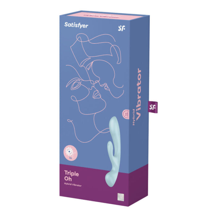 the versatile Triple Oh can be used as a rabbit-style vibe to arouse your G-spot and clitoris or use the opposite end as a massage wand.Product information "Triple Oh" 	12 vibration programs	Three super powerful independent motors	Perfectly designed to hit the G-spot for intense stimulation	15-year guarantee	Flexible shape	Ideal for G-spot stimulation	Body-friendly silicone	Waterproof (IPX7)	Whisper mode	Lithium-ion battery	USB magnetic charging cable included	Easy to cleanVersatile stimulation with the Triple OhThe massage wand is perfect for full-body massages or to explore any erogenous zone. Rather a connoisseur’s product