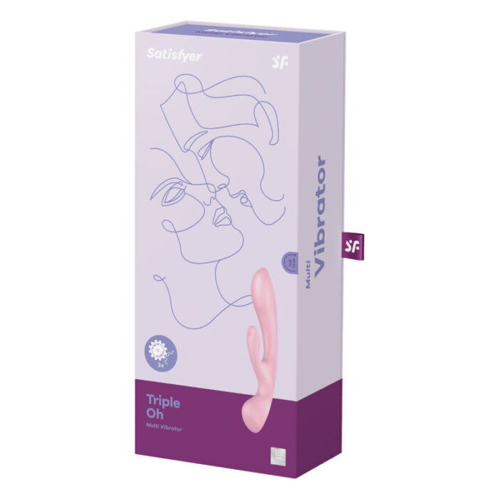 the versatile Triple Oh can be used as a rabbit-style vibe to arouse your G-spot and clitoris or use the opposite end as a massage wand.Product information "Triple Oh" 	12 vibration programs	Three super powerful independent motors	Perfectly designed to hit the G-spot for intense stimulation	15-year guarantee	Flexible shape	Ideal for G-spot stimulation	Body-friendly silicone	Waterproof (IPX7)	Whisper mode	Lithium-ion battery	USB magnetic charging cable included	Easy to cleanVersatile stimulation with the Triple OhThe massage wand is perfect for full-body massages or to explore any erogenous zone. Rather a connoisseur’s product