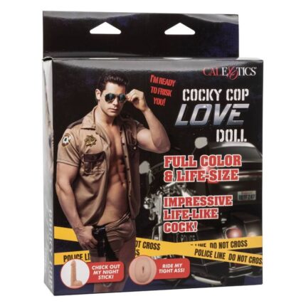 The Cocky Cop Love Doll is ready to lock and load your pleasure. The thrilling male sex doll features a life-like inflatable design