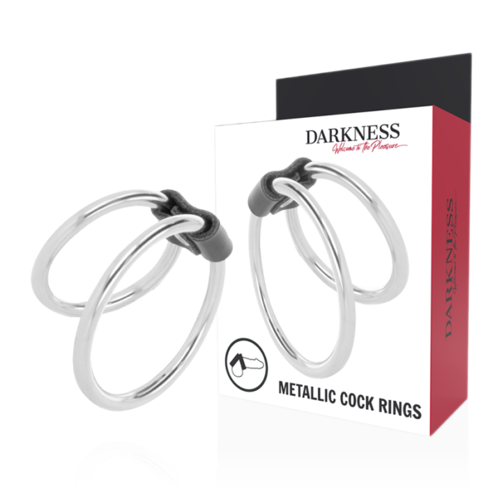 Double penis ring made of high quality nickel free metal