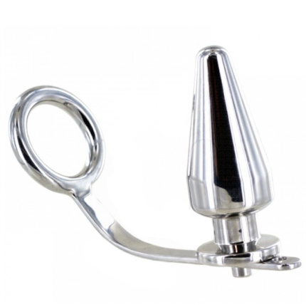 This cockring is for BDSM but can be used for everybody that wishes an extra pleasure.	Ergonomic and designed for extra pleasure	Hypoallergenic	Stainless steelMeasures: 	Ring diameter (inside) 55 mm	Anal Plug Length 80mm