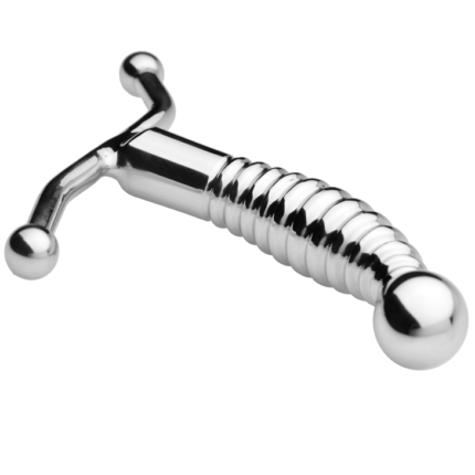 Ribbed G Spot Stimulator - Stainless Steel- designed to give you an incredible sensation to your prostate.	Total length: 12.7 cm	Phalates free	Hypoallergenic.