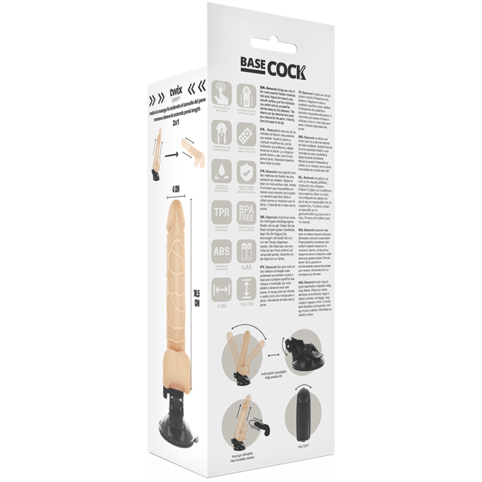 you can remove the realistic sleeve and use it as a penis extender.BASECOCK provides a realistic experience with a multitude of functions