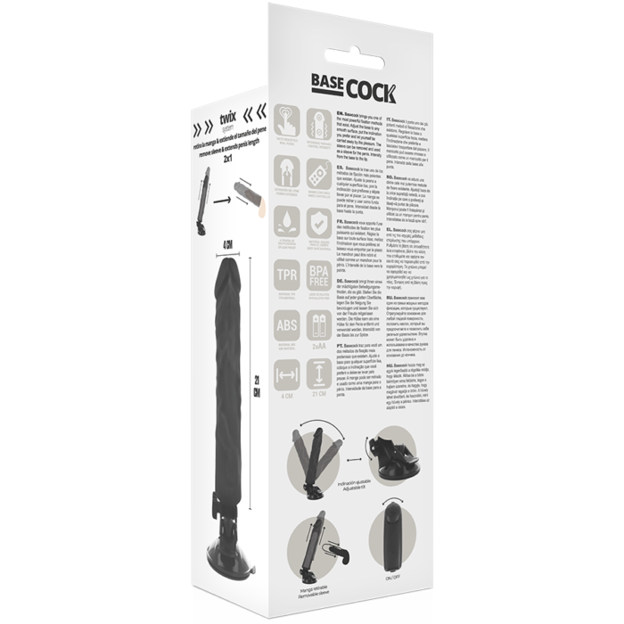 you can remove the realistic sleeve and use it as a penis extender.BASECOCK provides a realistic experience with a multitude of functions