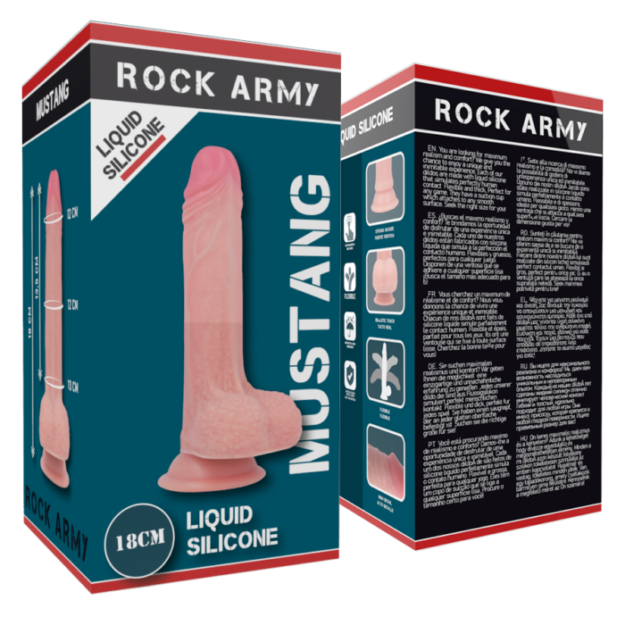 rock army liquid silicone is a must-have for all lovers of realistic fun.Rockarmy Liquid Silicone 100% Hypoallergenic material stands out for its silky matte surface with an extraordinary adaptation to the body. Premium waterproof finish (IPX7).Erotic toys are easy to clean and hygienic for a long time. The flexible material glides on wonderfully and quickly adopts body temperature. The Rockarmy dildo cleans quickly and easily with a little soap and warm water. For thorough hygiene