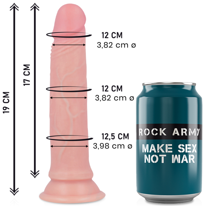 Liquid silicone Avenger is a pleasant and realistic silicone dildo from the Rock Army collection