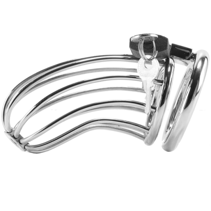 Bird Cage Chastity Device	Stainless Steel inside diameter of the cockring is 40 mm.	Inside diameter of the tube is 36 mm.	The length of the steelcage is 100 mm.	Hypoallergenic.