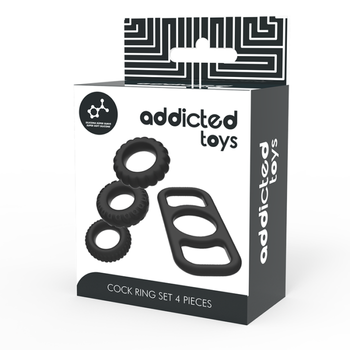 Peeniserõngad ADDICTED TOYS komplekt 4tk - Lovex Erootikapood