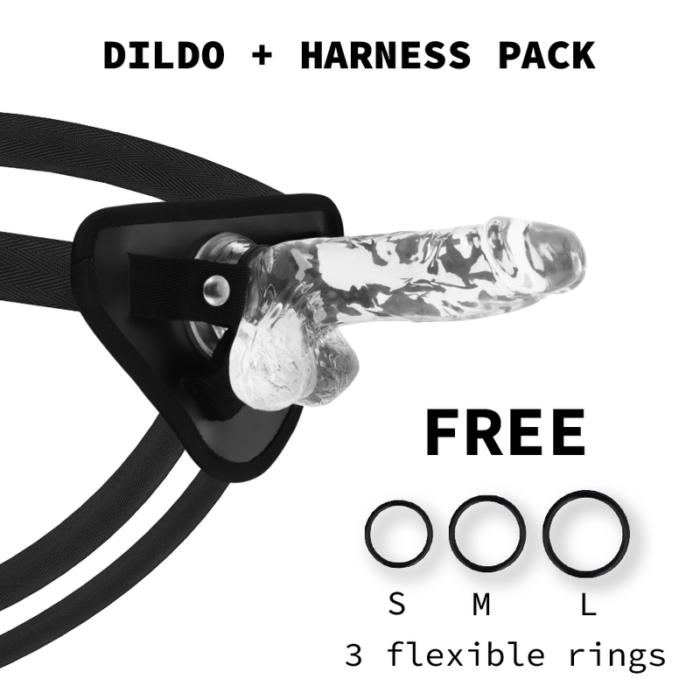 DILDO + HARNESS PACK Clearly the best Penis!	X Ray Clear is a true pleasure experience with a specially developed formula that optimizes the silky smooth feel with the firmness of a fully transparent realistic dildo.	X Ray is made with the latest quality 2020 version Jelly material