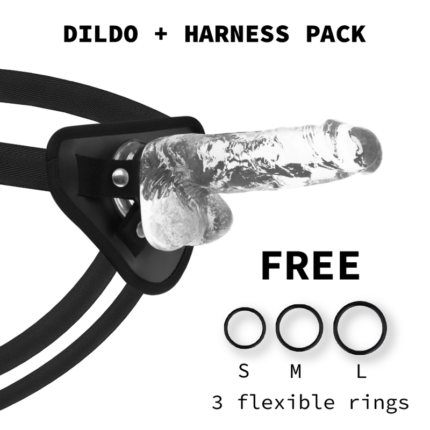 DILDO + HARNESS PACK Clearly the best Penis!	X Ray Clear is a true pleasure experience with a specially developed formula that optimizes the silky smooth feel with the firmness of a fully transparent realistic dildo.	X Ray is made with the latest quality 2020 version Jelly material