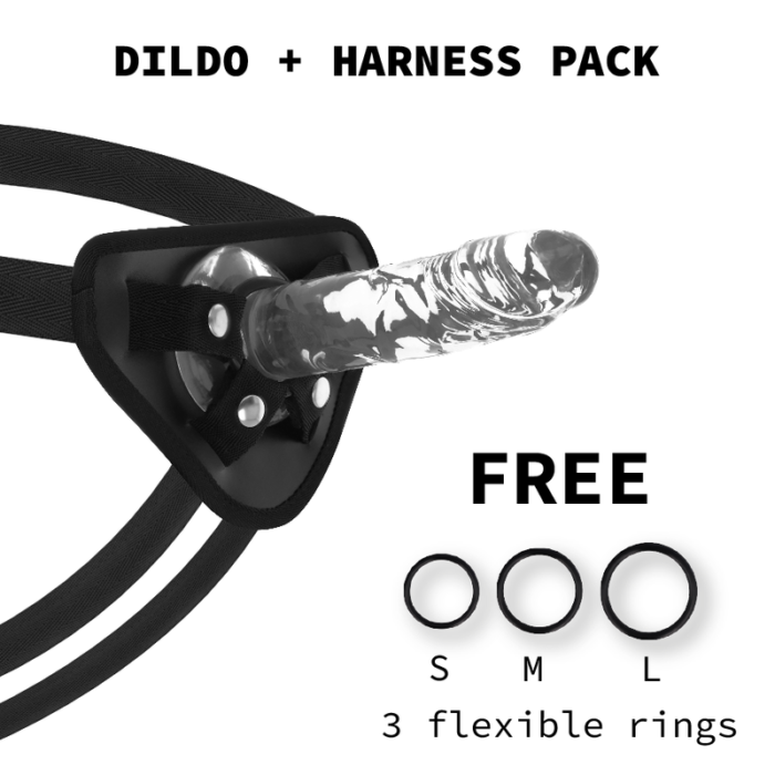 DILDO + HARNESS PACK Clearly the best Penis!	X Ray Clear is a true pleasure experience with a specially developed formula that optimizes the silky smooth feel with the firmness of a fully transparent realistic dildo.	X Ray is made with the latest quality 2020 version Jelly material