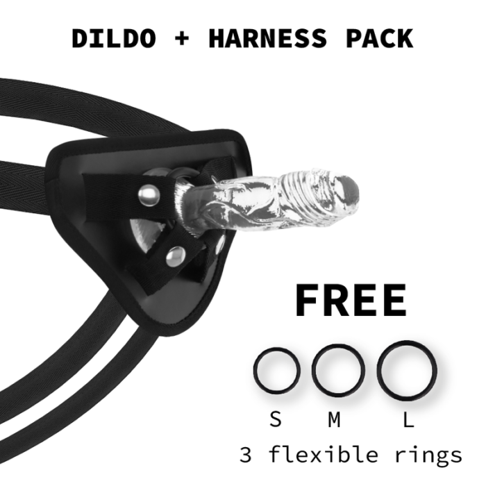 DILDO + HARNESS PACK Clearly the best Penis!	X Ray Clear is a true pleasure experience with a specially developed formula that optimizes the silky smooth feel with the firmness of a fully transparent realistic dildo.	X Ray is made with the latest quality 2020 version Jelly material