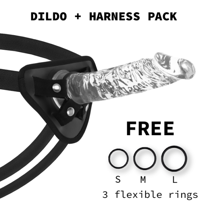 HARNESS + DILDO PACK Clearly the best Penis!	X Ray Clear is a true pleasure experience with a specially developed formula that optimizes the silky smooth feel with the firmness of a fully transparent realistic dildo.	X Ray is made with the latest quality 2020 version Jelly material