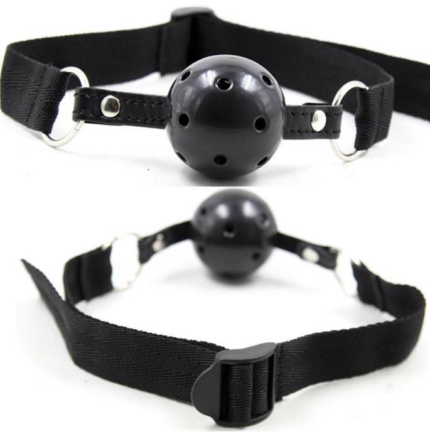 The current use of Fetish fits into the sexual realm. It refers in popular language to the pleasure or admiration of certain body parts or objects in a way that produces excitement or pleasure. OHMAMA offers you all the elements and accessories so you can carry them out like never before without complexes using the highest quality materialsCharacteristics	Breatheable ball gag	Ball diameter: 4.5 cm 	Total Length: 65.5 cm	Adjustable black fabric straps	Colour: Black	Phthalates-free​THE BRANDThe OHMAMA product range is perfect for gifts. A product available to everyone with perfect quality. A unique combination in this line of toys