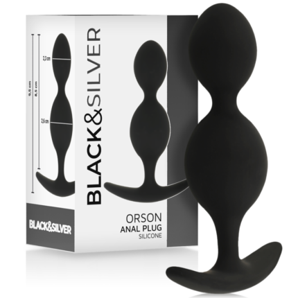A design designed for a delicious progressive introduction. The Black&Silver™ Orson™ Plug is an ideal toy for both beginners and experts in anal play. Their rigidity is not without flexibility and the variety of shapes and sizes make them essential for all lovers of anal sex. They are easy to clean and the touch of the silicone with which they are made is extra soft.Why Black&Silver™ Orson™ we give you 4 exclusive reasons that will send you looking for these silky-touch anal beads.	Body friendly silicone	Unisex: The device can be used by people of all genders	Perfectly suitable for use underwater.	Ideal for beginners and advanced playersBlack&Silver™ Orson™The beginning of a very satisfying anal game!	Measures; 9.5cm total length x 2.3cmDISCOVER Black&Silver™ Orson™!	Endless pleasures with this velvet touch silicone anal stimulator. Endowed with several projections and valleys