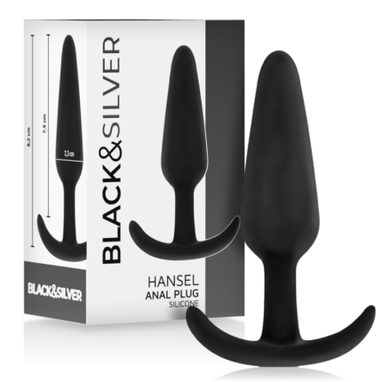 A design designed for a delicious progressive introduction. The Black&Silver™ Hansel™ Plug is an ideal toy for both beginners and experts in anal play. Their rigidity is not without flexibility and the variety of shapes and sizes make them essential for all lovers of anal sex. They are easy to clean and the touch of the silicone with which they are made is extra soft.Why Black&Silver™ Hansel™ we give you 4 exclusive reasons that will send you looking for these silky-touch anal beads.	Body friendly silicone	Unisex: The device can be used by people of all genders	Perfectly suitable for use underwater.	Ideal for beginners and advanced playersBlack&Silver™ Hansel™ The beginning of a very satisfying anal game!	Measures; 8.2cm total length x 2.3cmDISCOVER Black&Silver™ Hansel™Endless pleasures with this velvet touch silicone anal stimulator. Endowed with several projections and valleys