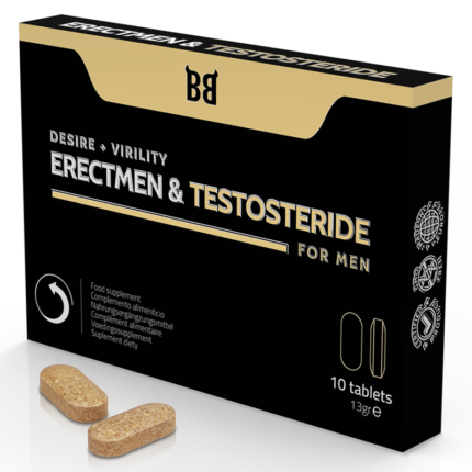 Discover the incredible sensation you will experience when taking two capsules of this food supplement! ERECTMEN & TESTOSTERIDE POWER AND TESTOSTERONE is the perfect product to enhance your erection and improve your testosterone levels. Aimed at men aged 25 and over