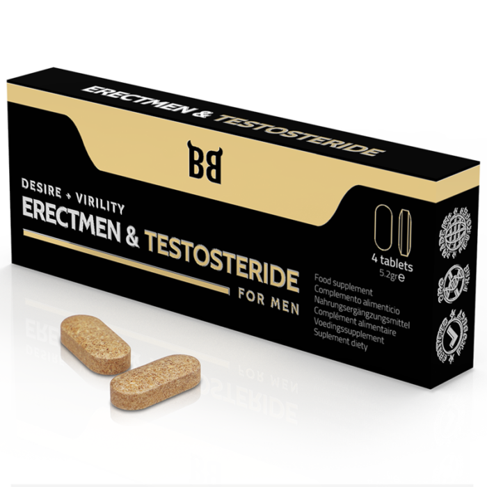 Discover the incredible sensation you will experience when taking two capsules of this food supplement! ERECTMEN & TESTOSTERIDE POWER AND TESTOSTERONE is the perfect product to enhance your erection and improve your testosterone levels. Aimed at men aged 25 and over