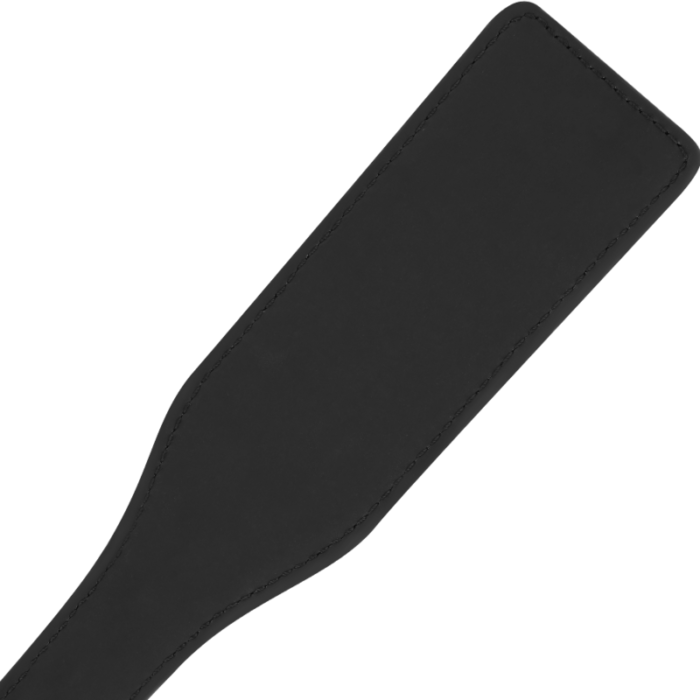 this paddle invites you to experience unique sensations and immerse yourself in a world of elegant and sustainable eroticism.Key Features:	Style and Sophistication: The carefully crafted design of this paddle adds a touch of elegance to your intimate moments. Its ergonomic shape allows for comfortable and precise handling.	Authentic Leather Texture: Despite being vegan