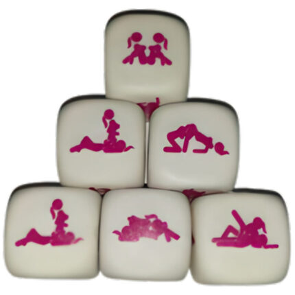 KAMASUTRA DICE GAME OF POSTURES FOR GIRLSTHIS IS A HIGH QUALITY 30mm HARD WHITE DICE POSTURES DICE! WHAT POSTURE DO WE DO TODAY? It is a dice for couples or groups. Enjoy the randomness of the dice