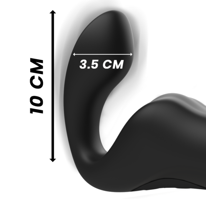 but also an intensive G-spot massage. Both partners in the erotic game have maximum fun and can look forward to intimate moments.COMBINATION OF VIBRATION AND UP&DOWN SYSTEM	Perfect stimulation by feeling the vibration and penetration at the same time.IBIZA REMOTE CONTROL STRAPPLES VIBRATOR Stands out for its iconic design