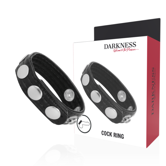 Extend your pleasure and resistance with this easy and adjustable skin ring. With 5 different settings it is designed to provide a lasting erection and achieve the highest sexual satisfaction.	• Made of nickel free metal.	• Suitable for all sizesDarkness is a brand of new generation 2020