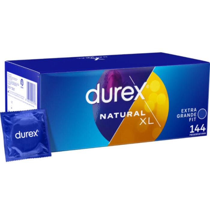 Durex XL are extra-large condoms for a greater comfort. Durex Natural XL features: Oversized natural rubber latex condom