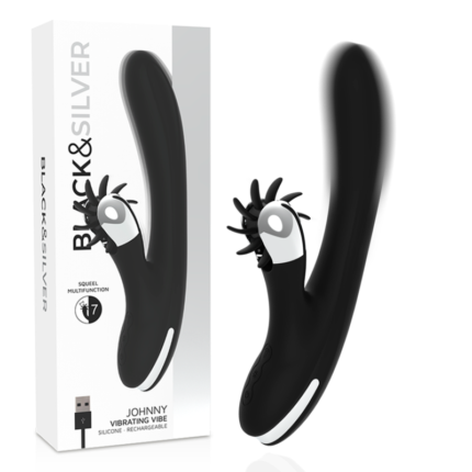 achieving an increase in power with greater durability. The Multi-function Squeel System incorporates different movement patterns for incredible clitoral stimulation. Its premium super soft silicone finish is a plus for the most demanding orgasms. All the vibrators and rotators in the new Black&Silver collection are rechargeable via USB