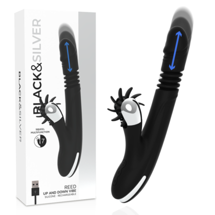 achieving an increase in power with greater durability. The Multi-function Squeel System incorporates different movement patterns for incredible clitoral stimulation. Its premium super soft silicone finish is a plus for the most demanding orgasms. All the vibrators and rotators in the new Black&Silver collection are rechargeable via USB