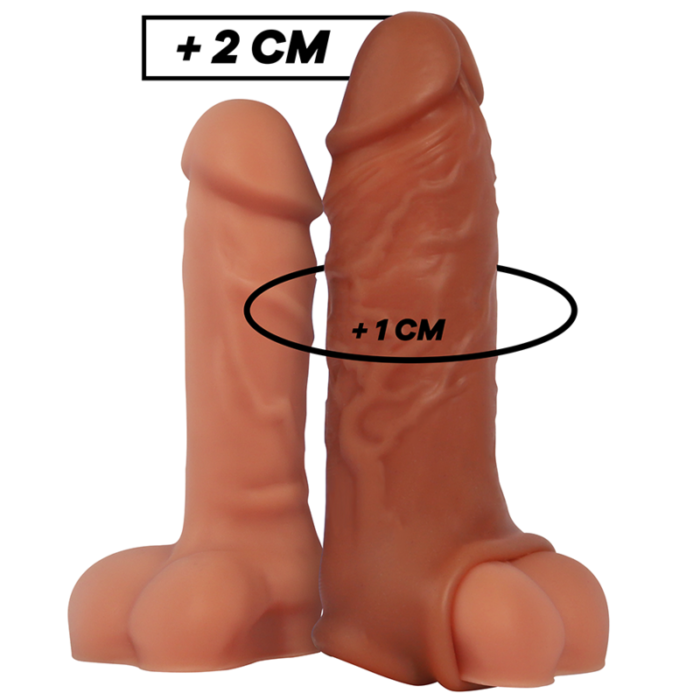 Increase your girth and intensify the pleasure for both of you with this VirilXL Extension penis sleeve. This soft