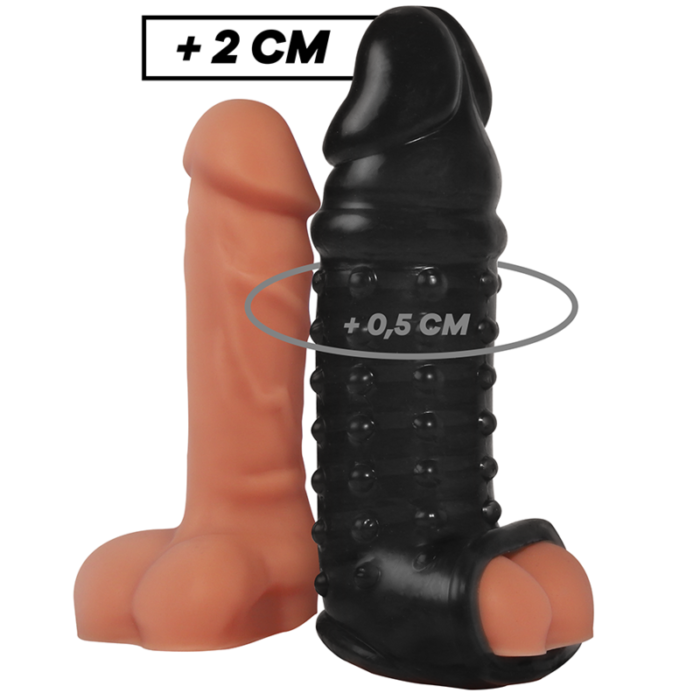 Increase your girth and intensify the pleasure for both of you with this VirilXL Extension penis sleeve. This soft