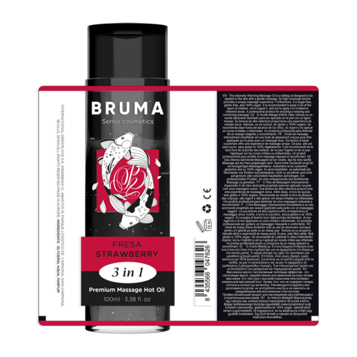 intimate lubricant and as a body oil to keep skin soft and hydrated. This makes it a complete option to improve intimacy and well-being.	Delicious Flavors: BRUMA offers a range of delicious flavors in its different versions