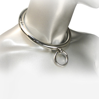 This is a beautiful handmade stainless steel slave collar that locks with a stainless steel allen screw.It is made of high quality stainless steel rod that is just shy. It is polished to a high shine and really looks amazing	Collar Size: 10 cm	Rod diameter (thickness) is 1.1 cm.