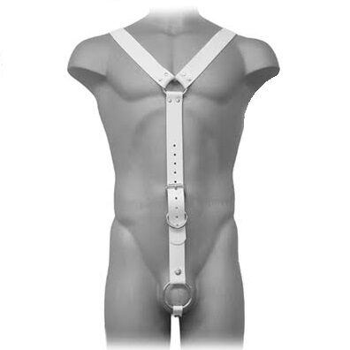 Body harness for men 	 Color: White.	 Adjustable to all sizes