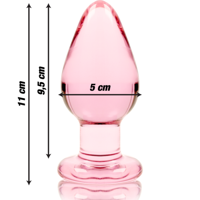 Klaasist anaaltapp MODEL 3 11×5 cm (roosa) - Lovex Erootikapood