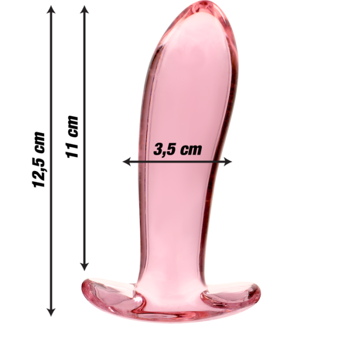 Klaasist anaaltapp MODEL 5 12.5x3.5 cm (roosa) - Lovex Erootikapood