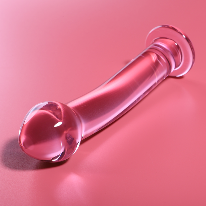 Klaasist dildo MODEL 11 16×3 cm (roosa) - Lovex Erootikapood