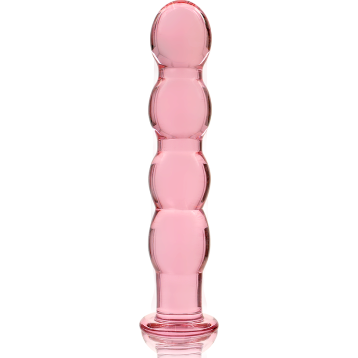 Klaasist dildo MODEL 10 16.5x3.5 cm (roosa) - Lovex Erootikapood