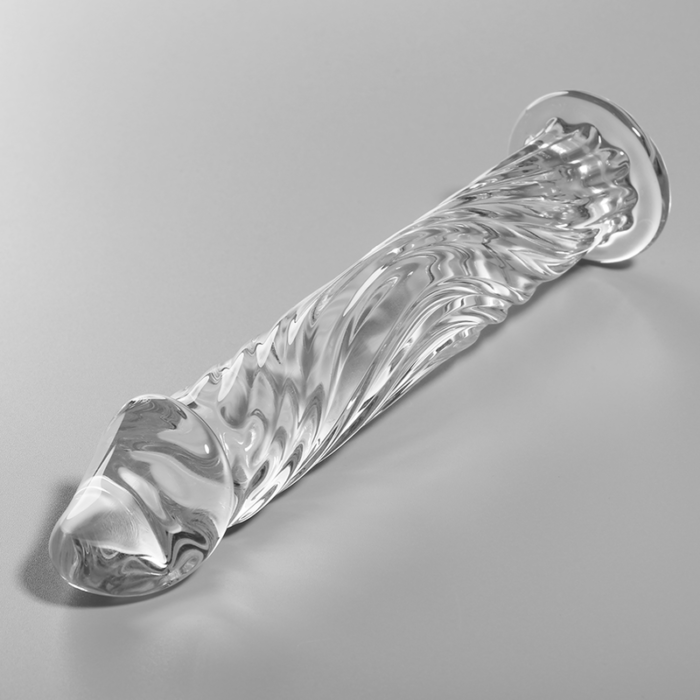 Klaasist dildo MODEL 12 17x3.5 cm (läbipaistev) - Lovex Erootikapood