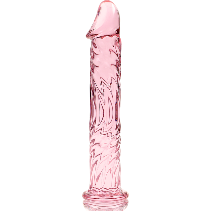 Klaasist dildo MODEL 12 17x3.5 cm (roosa) - Lovex Erootikapood