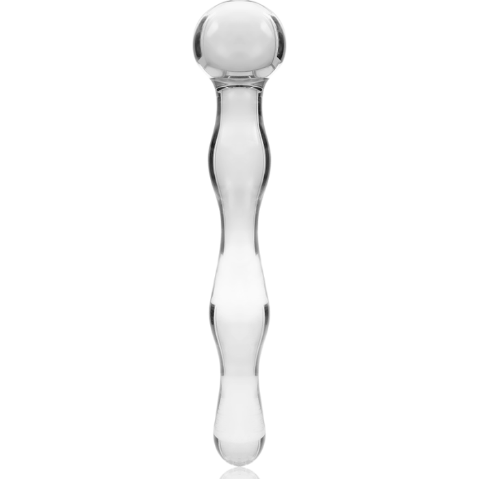 Klaasist dildo MODEL 13 18x3.5 cm (läbipaistev) - Lovex Erootikapood