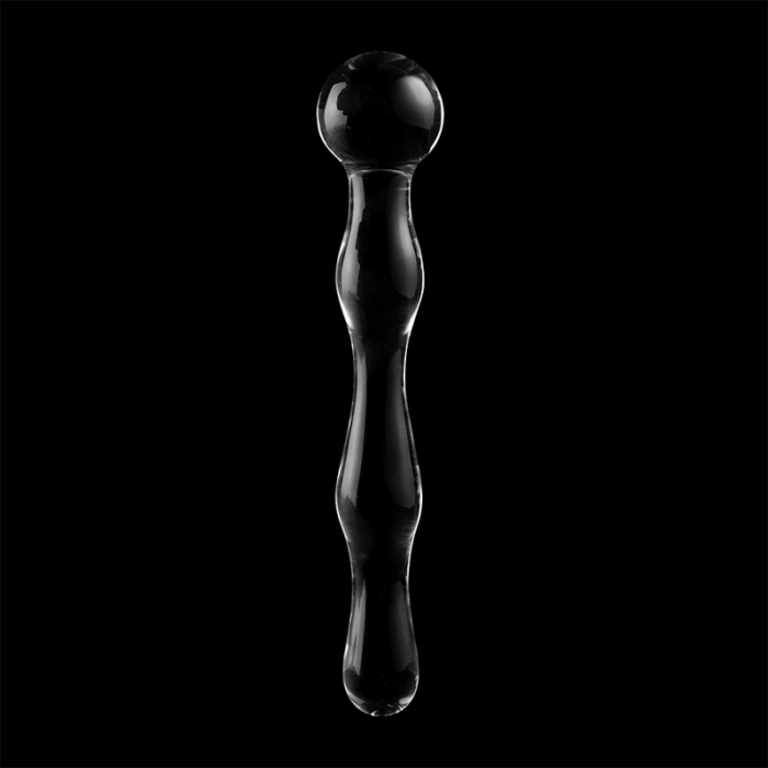 Klaasist dildo MODEL 13 18x3.5 cm (läbipaistev) - Lovex Erootikapood