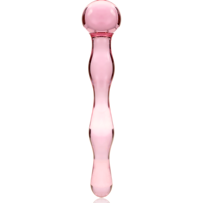 Klaasist dildo MODEL 13 18x3.5 cm (roosa) - Lovex Erootikapood